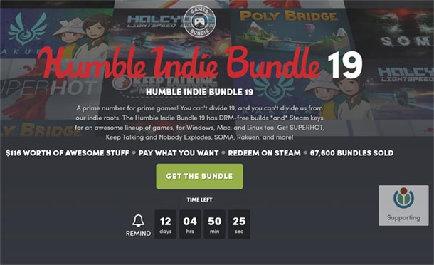 Zahl was Du willst: Humble Indie Bundle 19