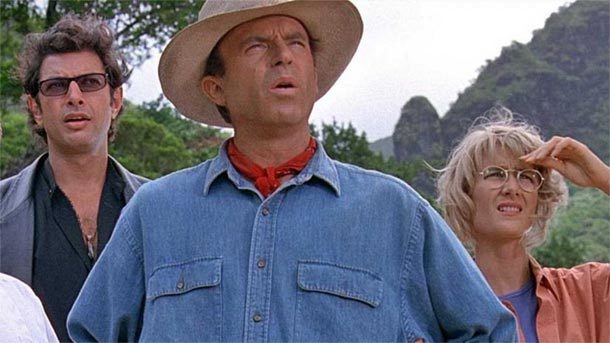 Dern, Neill und Goldblum in JURASSIC WORLD 3 Dern, Neill und Goldblum in JURASSIC WORLD 3