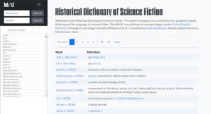 The Historical Dictionary of Science Fiction