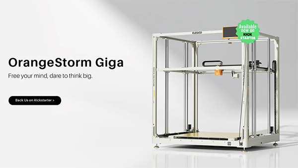 Kickstarter: ELEGOO OrangeStorm Giga – 3D-Drucker der Superlative