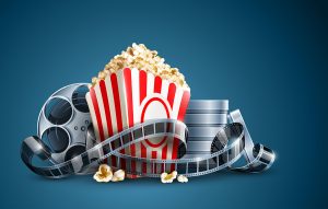 Dekografik Popcorntüte, Filmstreifen und Filmrollen
