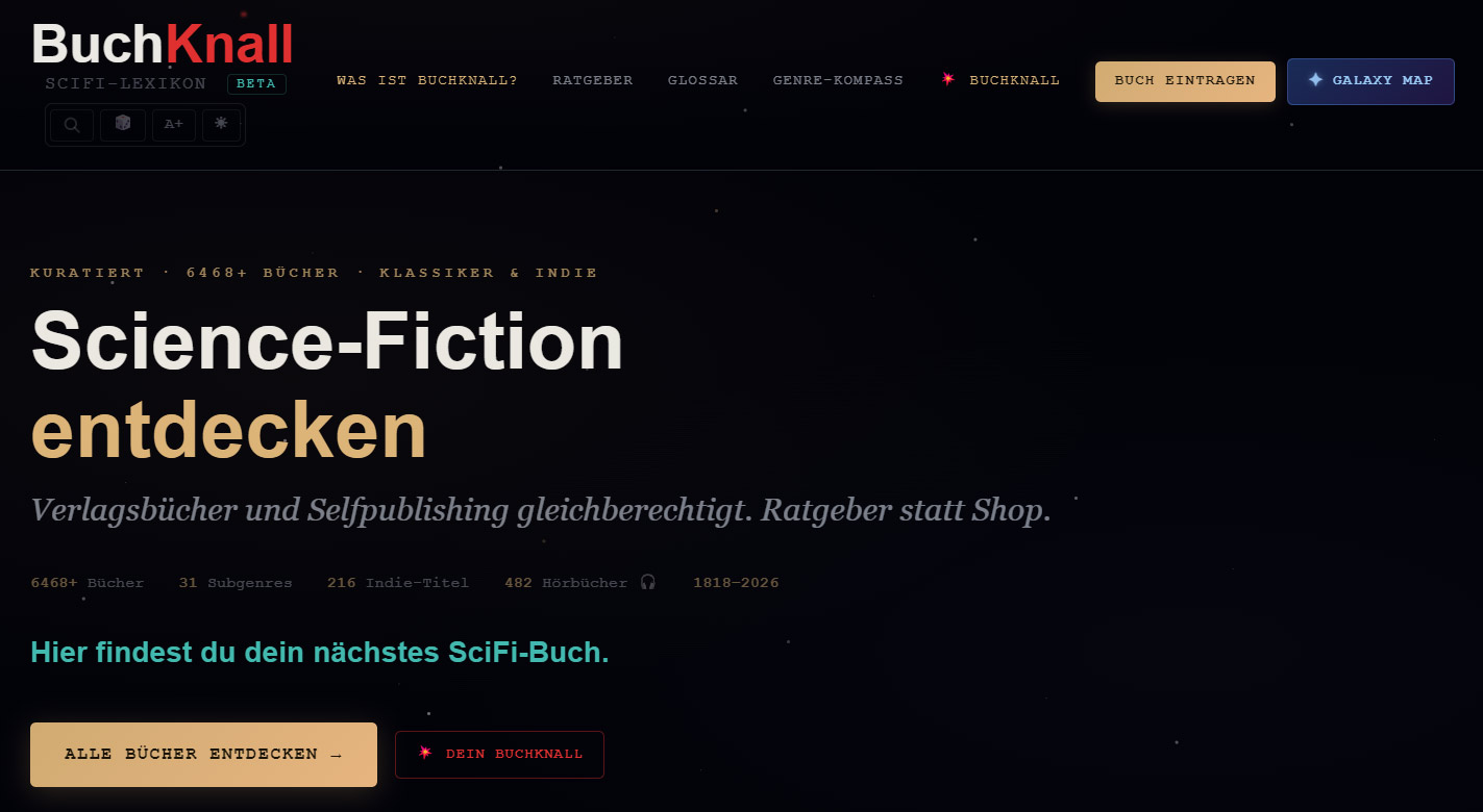 Screenshot Webseite Buchknall