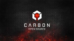 Promografik Carbon Open Source - Logo Mit Tech-Hintergrund