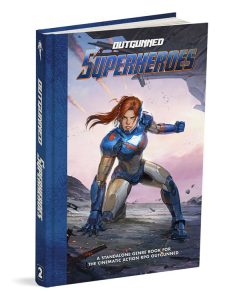 Cover Outgunned Superheroes: Heldin in 3-Punkt-Pose